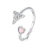 925 Sterling Silver Synthetic Opal White Gold Plated Ring for Women