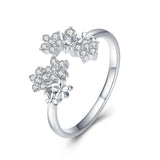 S925 Sterling Silver Pavé Setting CZ Ring for Women