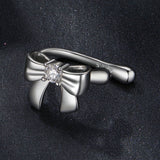 925 Sterling Silver Moissanite 0.1ct Earrings with White Gold Plating for Women