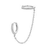S925 Sterling Silver Earrings with Pavé Setting CZ for Women