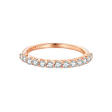925 Sterling Silver Moissanite 0.03ct Ring Size 6A for Women