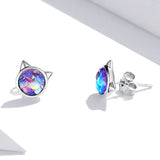 S925 Sterling Silver Resin Oxidized Silver Earrings