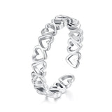 925 Sterling Silver Oxidized Silver 0.4cm Wide Ring