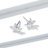 925 Sterling Silver Earrings with Pavé Setting CZ - 0.6*0.9cm