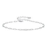 925 Sterling Silver Plated White Gold Adjustable Bracelet for Women
