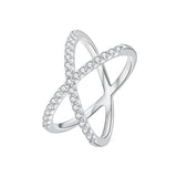 S925 Sterling Silver Moissanite Ring Size 8