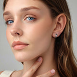 925 Sterling Silver Earrings with Oxidized Silver for Women