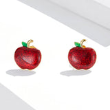 925 Sterling Silver Enamel Plated Gold Earrings