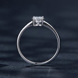 925 Sterling Silver Moissanite Ring 0.6 Carat Size 6 for Women