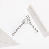 925 Sterling Silver Earrings with Pavé Set CZ