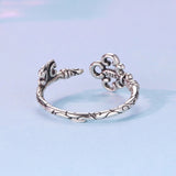 925 Sterling Silver Oxidized 0.14-0.8cm Ring for Women