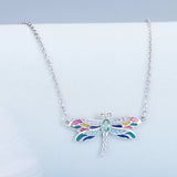 925 Sterling Silver Pendant Necklace with Pavé CZ and Plated Platinum