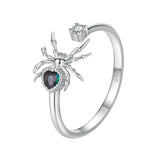 925 Sterling Silver White Gold Plated Ring with Pavé Setting CZ for Women