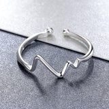 925 Sterling Silver Platinum Plated 0.1cm Ring for Men
