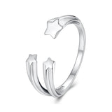 925 Sterling Silver Ring with Oxidized Finish - Width 0.15-0.8cm for Women