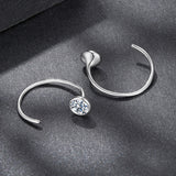 925 Sterling Silver Moissanite 0.3 Carat Earrings for Women