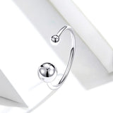 S925 Sterling Silver Plated Platinum Ring