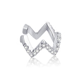 925 Sterling Silver Plated Platinum Pavé CZ Earrings for Women