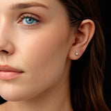 925 Sterling Silver Moissanite 0.10 Carat Earrings for Women