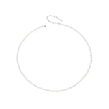 925 Sterling Silver White Gold Plated Necklace with Quality Shell Pearl for Women