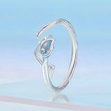 925 Sterling Silver 1.9mm Synthetic Spinel Ring for Women