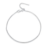 925 Sterling Silver Adjustable Platinum-Plated Bracelet for Women