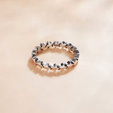 925 Sterling Silver Oxidized Ring Size 5.0 for Women
