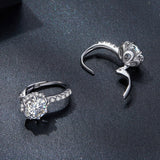 925 Sterling Silver Moissanite 6.5 Carat Earrings for Women