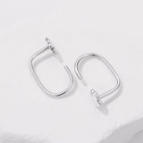 925 Sterling Silver Plated White Gold Earrings for Women
