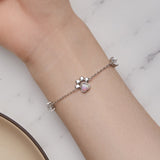 925 Sterling Silver Translucent Opal Bracelets for Women