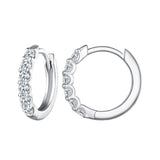 925 Sterling Silver 2.0mm Moissanite Earrings for Women