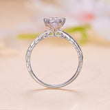 925 Sterling Silver Moissanite 0.8ct Ring Size 6 for Women