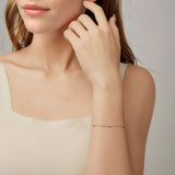 925 Sterling Silver & Plated White Gold Bracelet with Adjustable Length