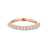 925 Sterling Silver Moissanite 0.03ct Ring Size 6A for Women
