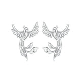 925 Sterling Silver Plated White Gold Earrings for Women