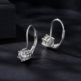 925 Sterling Silver 0.5 Carat Moissanite Earrings for Women