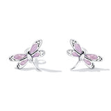 925 Sterling Silver Enamel Process Earrings with Pavé Setting CZ for Women