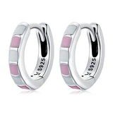 S925 Sterling Silver Enamel Oxidized Earrings