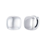 925 Sterling Silver Plated White Gold 10mm Earrings for Women