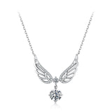 925 Sterling Silver White Gold Plated Moissanite 40+5cm Pavé CZ Pendant Necklace for Women