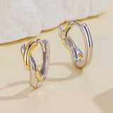 925 Sterling Silver White Gold Plated Earrings
