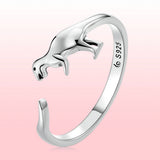 S925 Oxidized Silver Dinosaur Ring for Women