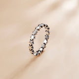 925 Sterling Silver Oxidized Ring Size 5.0 for Women