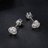 925 Sterling Silver 0.3 Carat Moissanite Earrings for Women