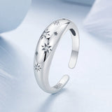 925 Sterling Silver Ring with Pavé Setting CZ, Width 2.2-5.8mm, Oxidized Silver, Women's Ring