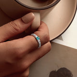925 Sterling Silver Pavé Set CZ Ring in Size 6 for Women
