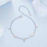 925 Sterling Silver & Plated White Gold CZ Bracelet