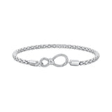 925 Sterling Silver Infinity Love Bracelet for Women - Size 17.0