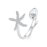 925 Sterling Silver Pavé Setting White Gold Ring for Women