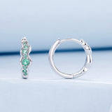 925 Sterling Silver Pave Setting CZ Earrings for Women